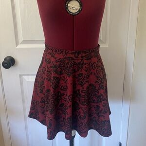 Red and Black Mini Skirt